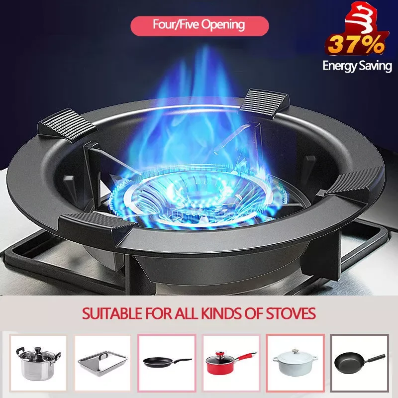 

2022New Wind Shield Energy Saving Bracket Gas Stove Cover Disk Fire Reflection Windproof Cover Accessories For LPG Cooker Kitche