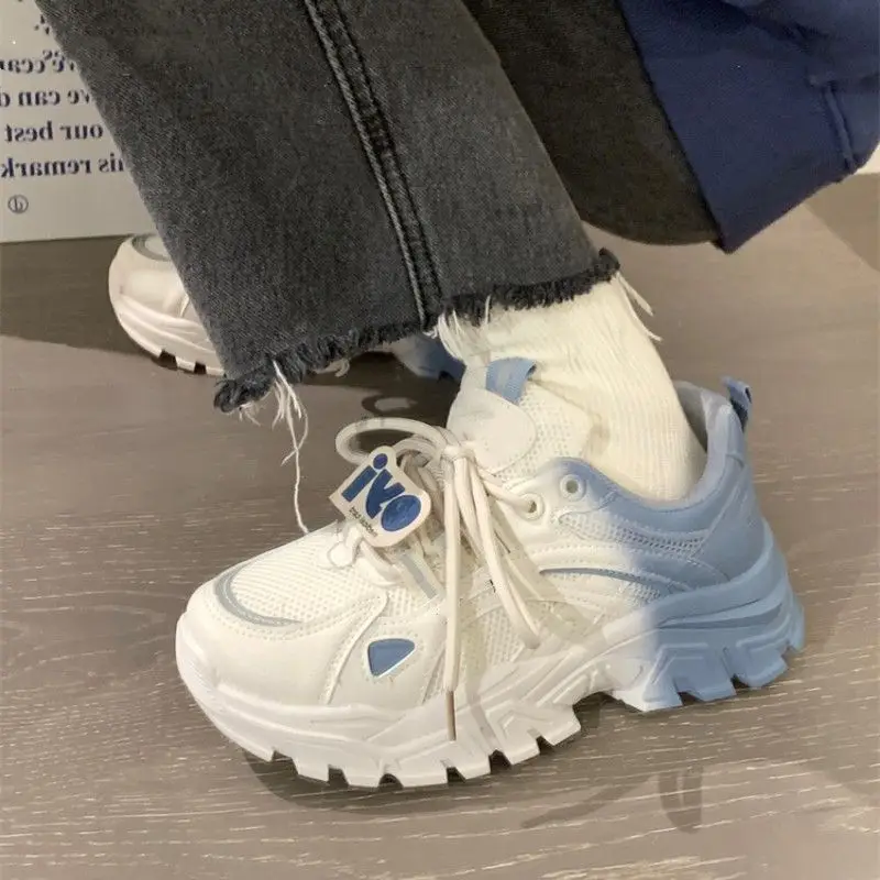 Summer White Women Sneaker Shoes 2023 New Breathable Mesh Ladies Vulcanized Shoes Platform Woman Girls Casual Shoes Footwear