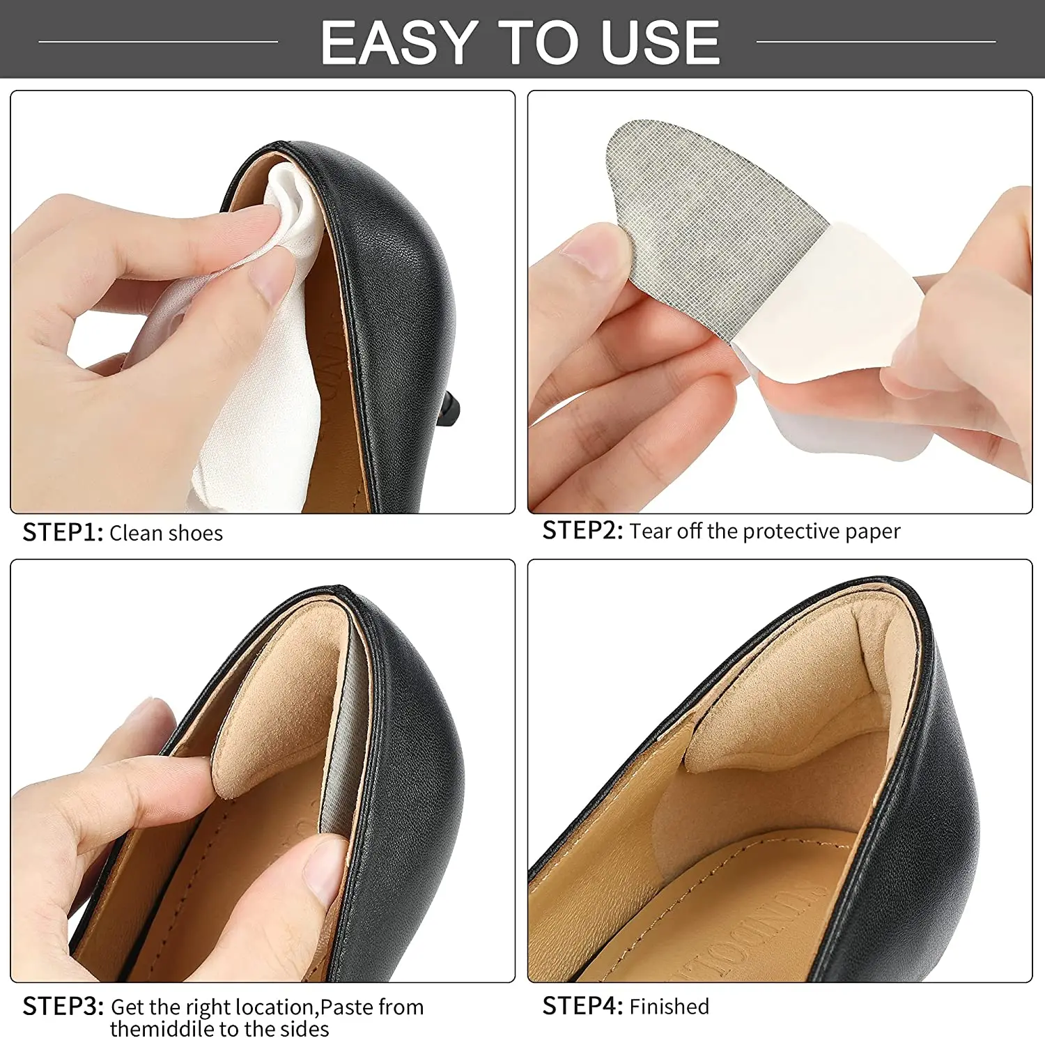 Women Insoles for Shoes High Heel Pad Adjust Size Adhesive Heels Pads Liner Grips Protector Sticker Pain Relief Foot Care Insert