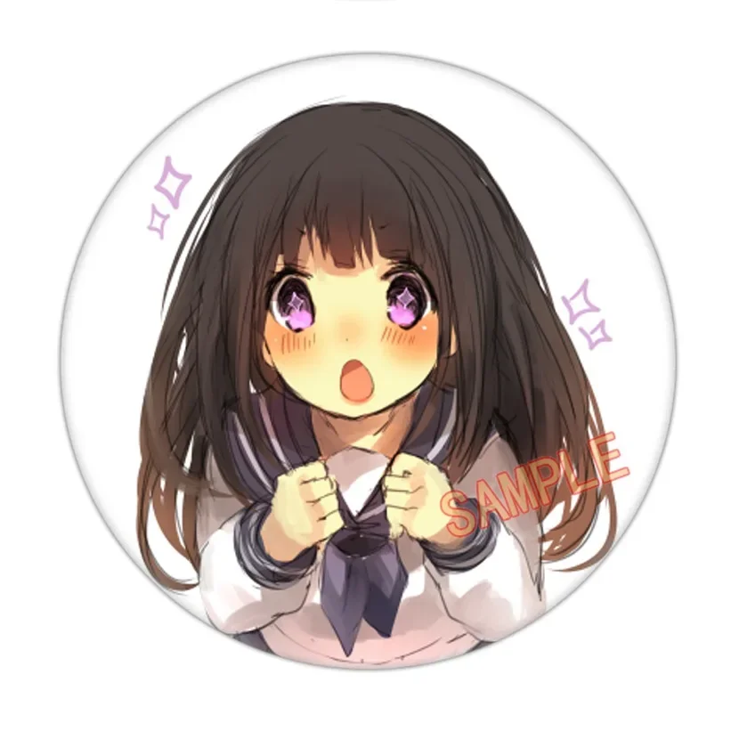 Hyouka Kotenbu Cosplay Badges Chitanda Eru Brooch Fukube Satoshi Icon Oreki Houtarou Collection Breastpin for Backpacks Clothing