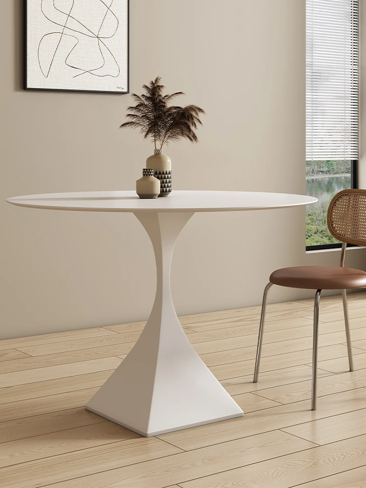 Кремовый ветер сланцевый обеденный круглый французский белый стол для