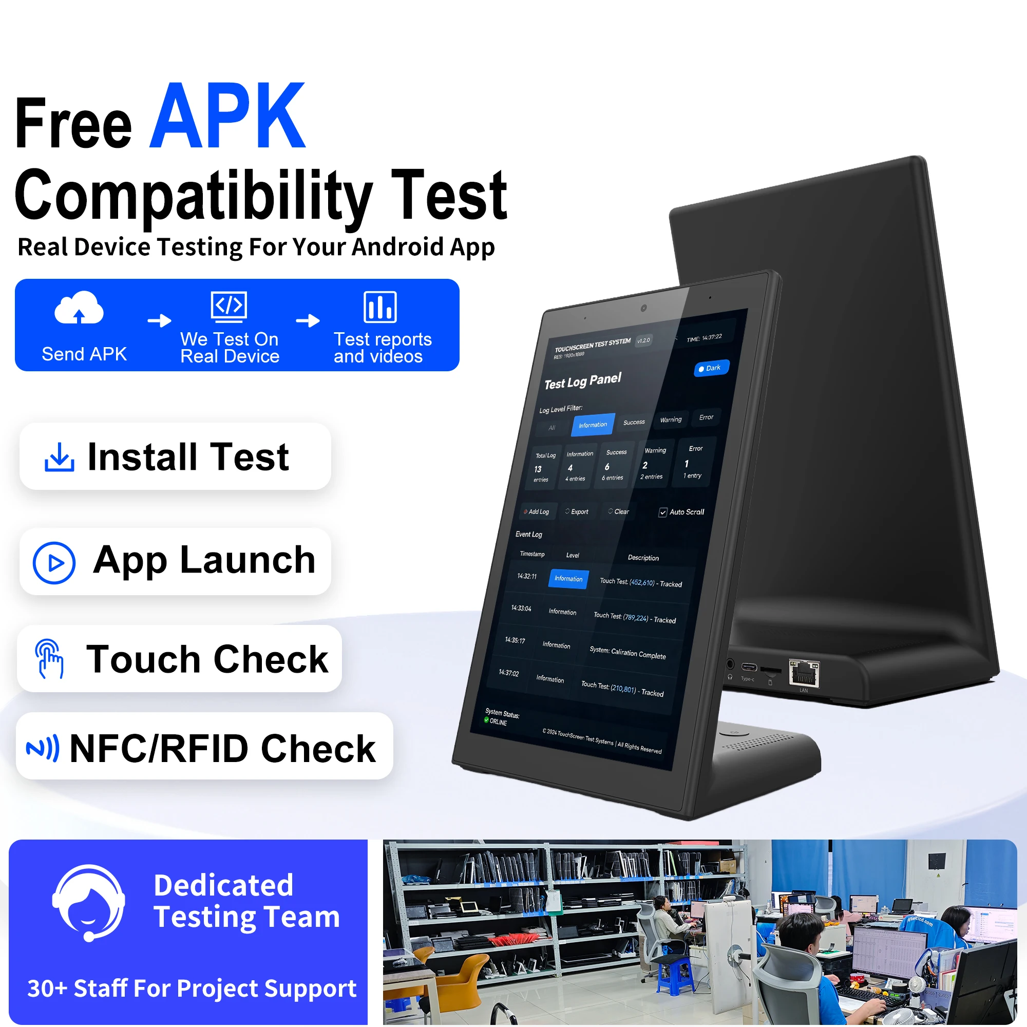 Фото Планшет WL1039T 10.1 дюйма RK3576S 3TOPS NFC 4+64 ГБ Android 14 с камерой 5 МП, PoE, Android-планшет с поддержкой OPEN APK №5