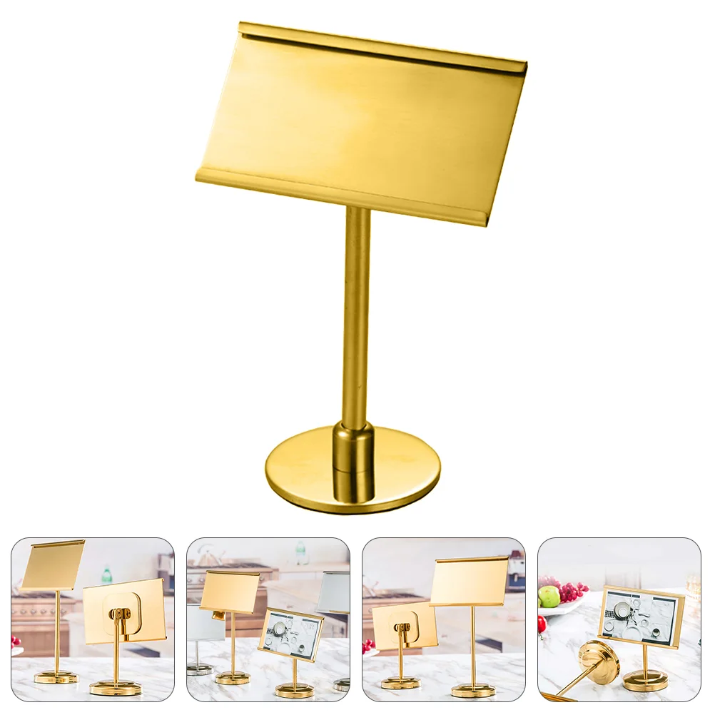 

1Pc Practical Simple Table Holder Table Place Stand Stainless Menu Holder