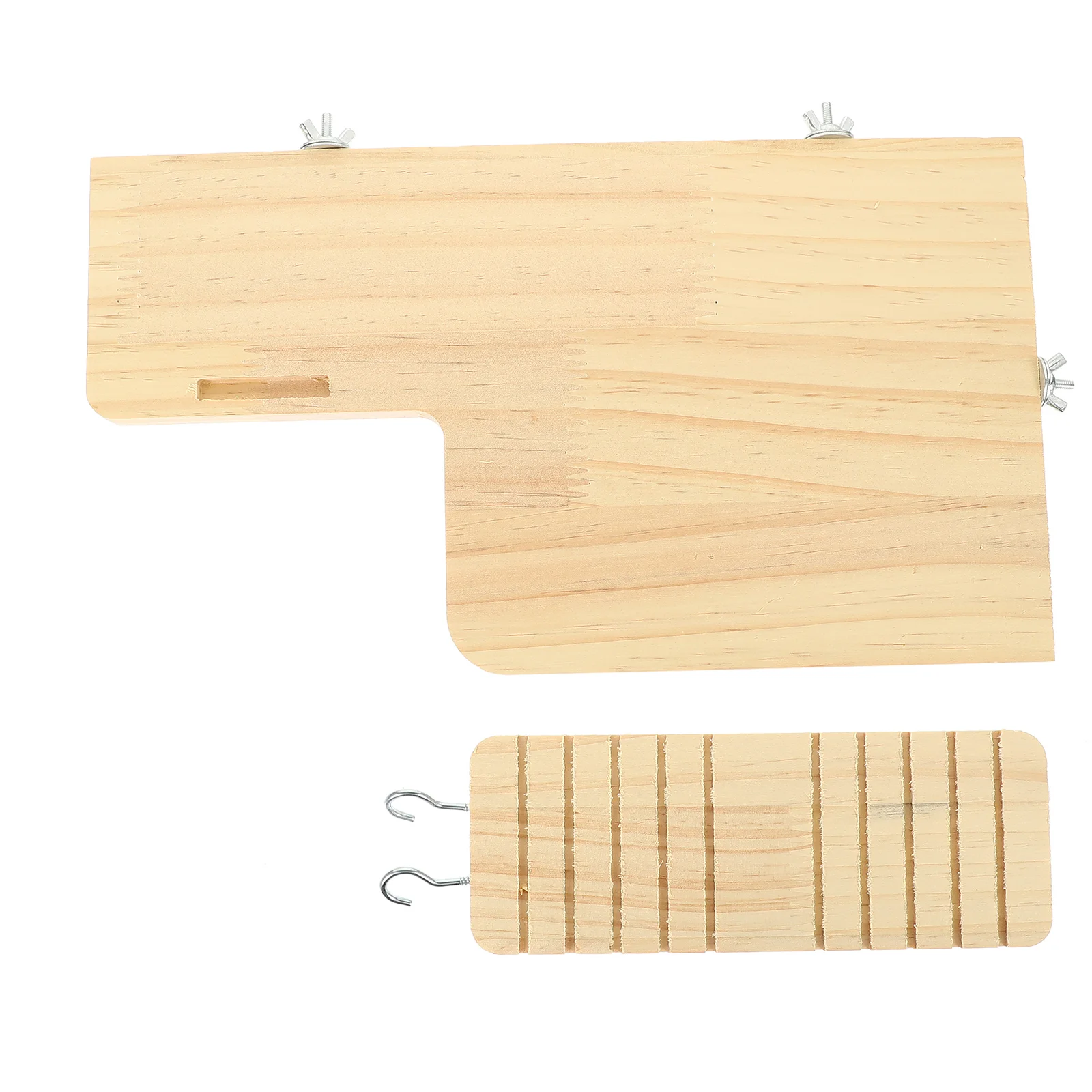

1 Set Hamster Cage Hanging Plaything Wooden Platform Pet Waterproof Ladder Stand