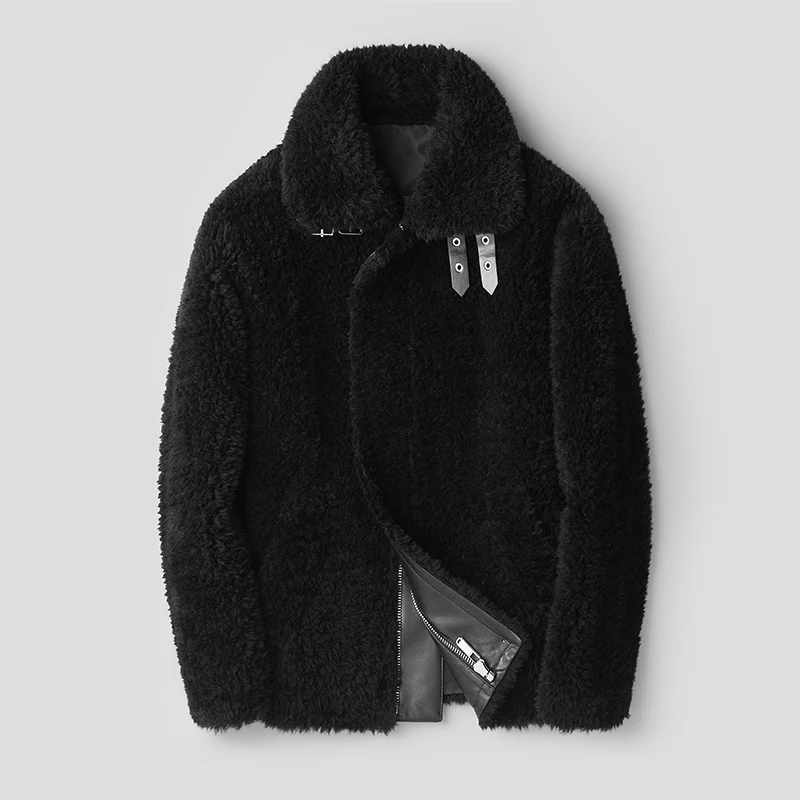 Warm Sheep Shearling Winter Jacket Men Clothing Fashion 100% Real Wool Coat Short Fur Coats and Jackets Chaquetas Hombre Zm2544 5 Warm Sheep Shearling Winter Jacket Men Clothing Fashion 100% Real Wool Coat Short Fur Coats and Jackets Chaquetas Hombre Zm2544 5