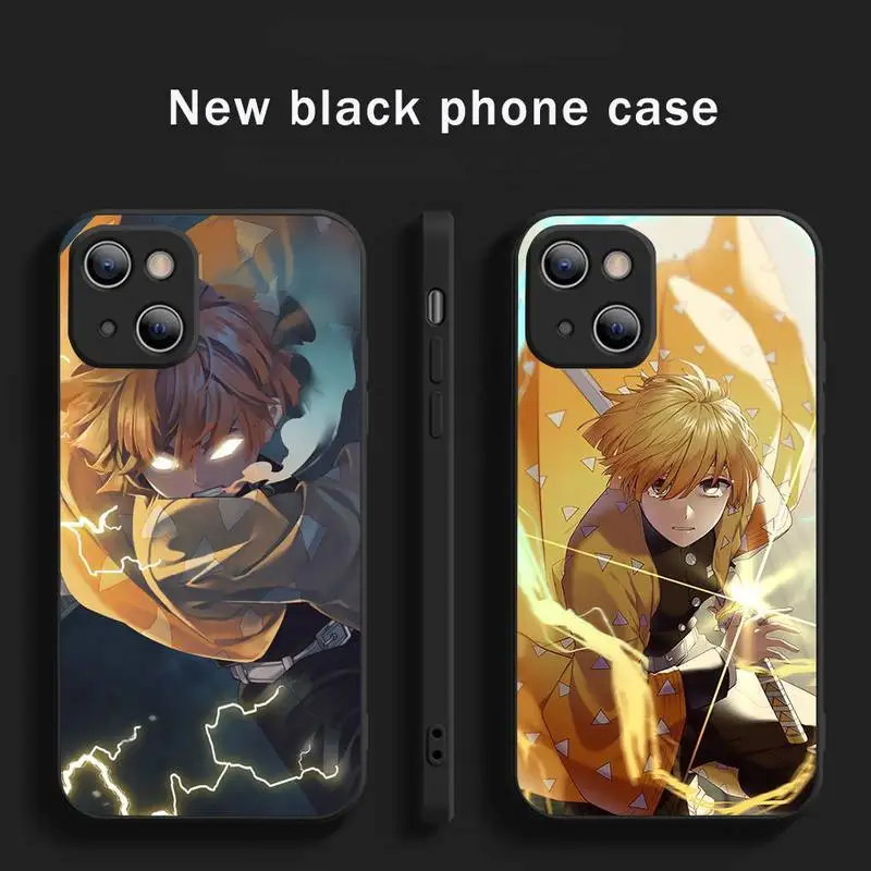 

Demon Slayer Agatsuma Zenitsu Phone Case For iphone 12 11 13 7 8 6 s plus x xs xr pro max mini shell
