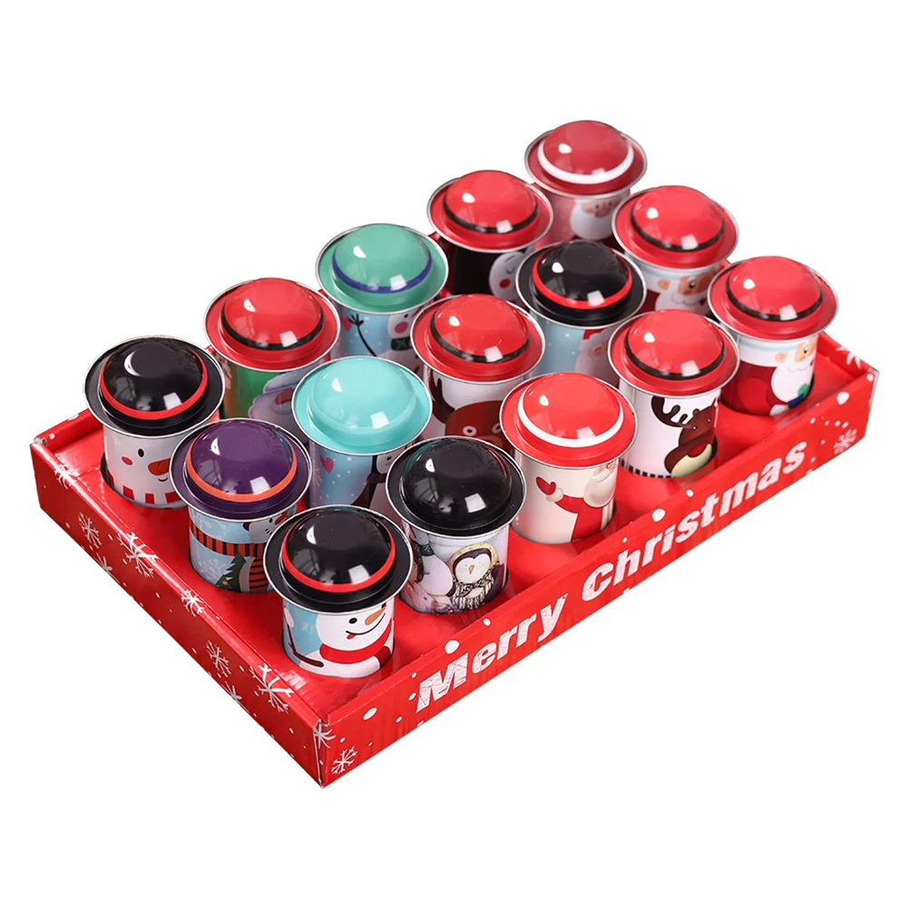 

3pcs Christmas Round Tinplate Candy Box with Lid Tin Jars Snowman Reindeer Pattern Candy Cookie Storage Container Round Shape