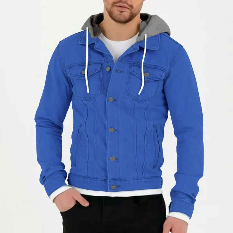 

Men's Coat Solid Color Large Size Windproof Warm Slim Hooded Jackets Casual Sports Autumn Winter Outerwear Male Ropa De Hombre