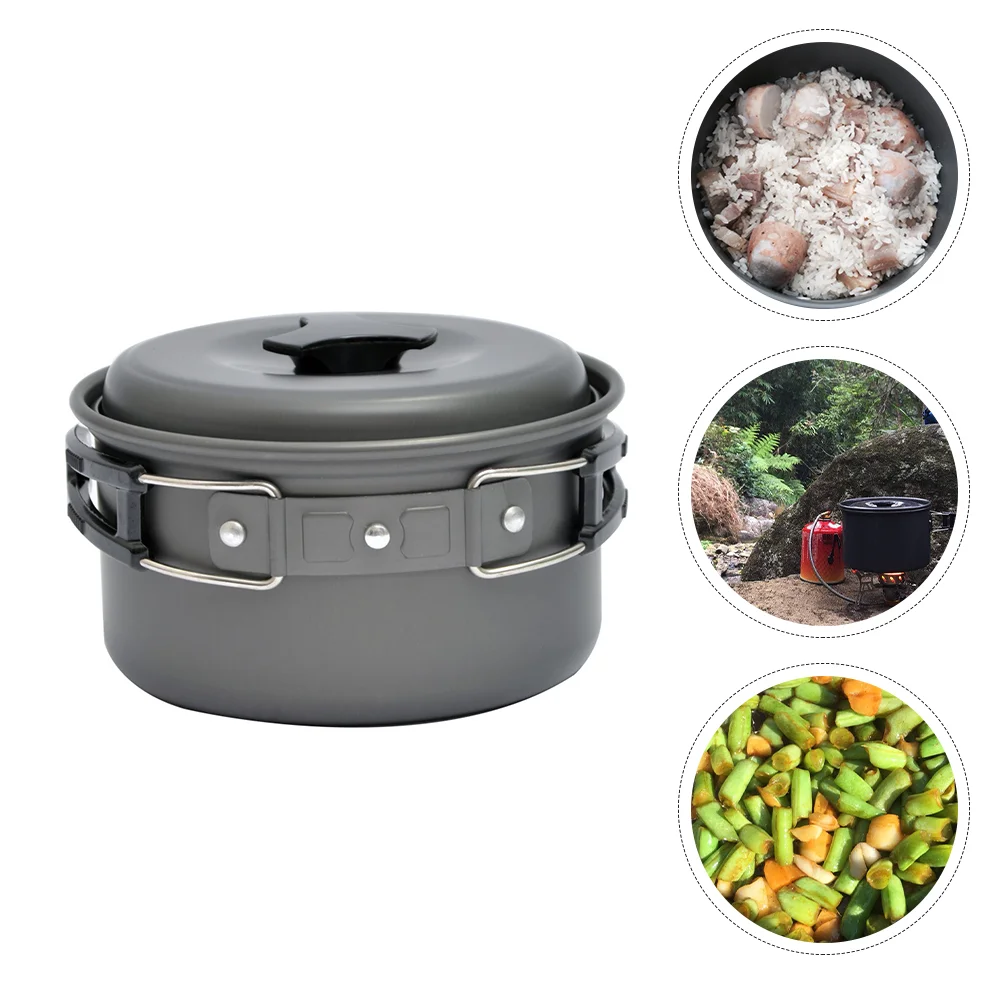 

Boiler Outdoor Cooking Stove Aluminum Pot Camping Travel Folding Hiking Individual Utensil Supplies