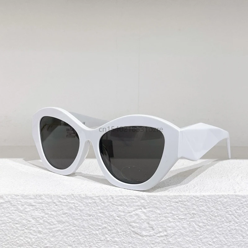

New Small Frame Cat Eye Polygonal Sunglasses Women Top Quality Grey Sunshade Lenses PK Suitable For Summer Travel Seaside UV400