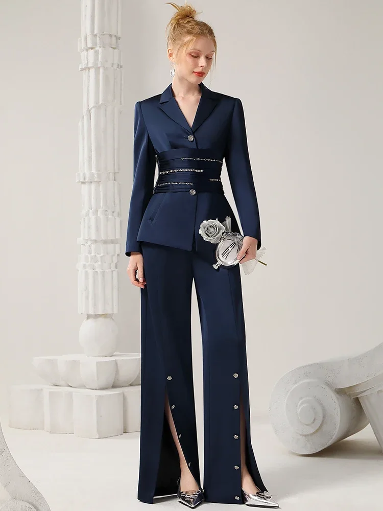 LEOSOXS высококачественное пальто для делового костюма на осень и зиму темно-синий