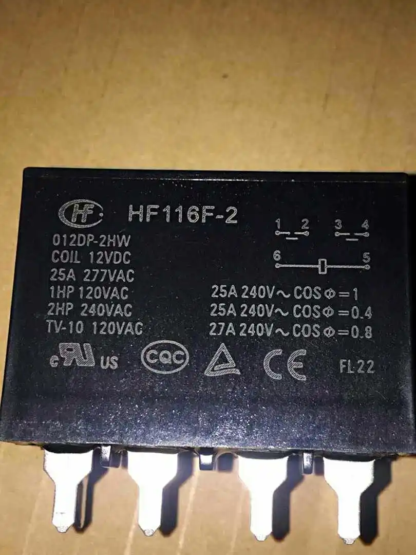 HF116F-2-012DP-2HW 12 В постоянного тока 6