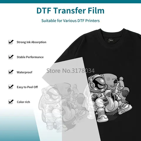 Двухсторонняя глянцевая термопереносная пленка DTF A4