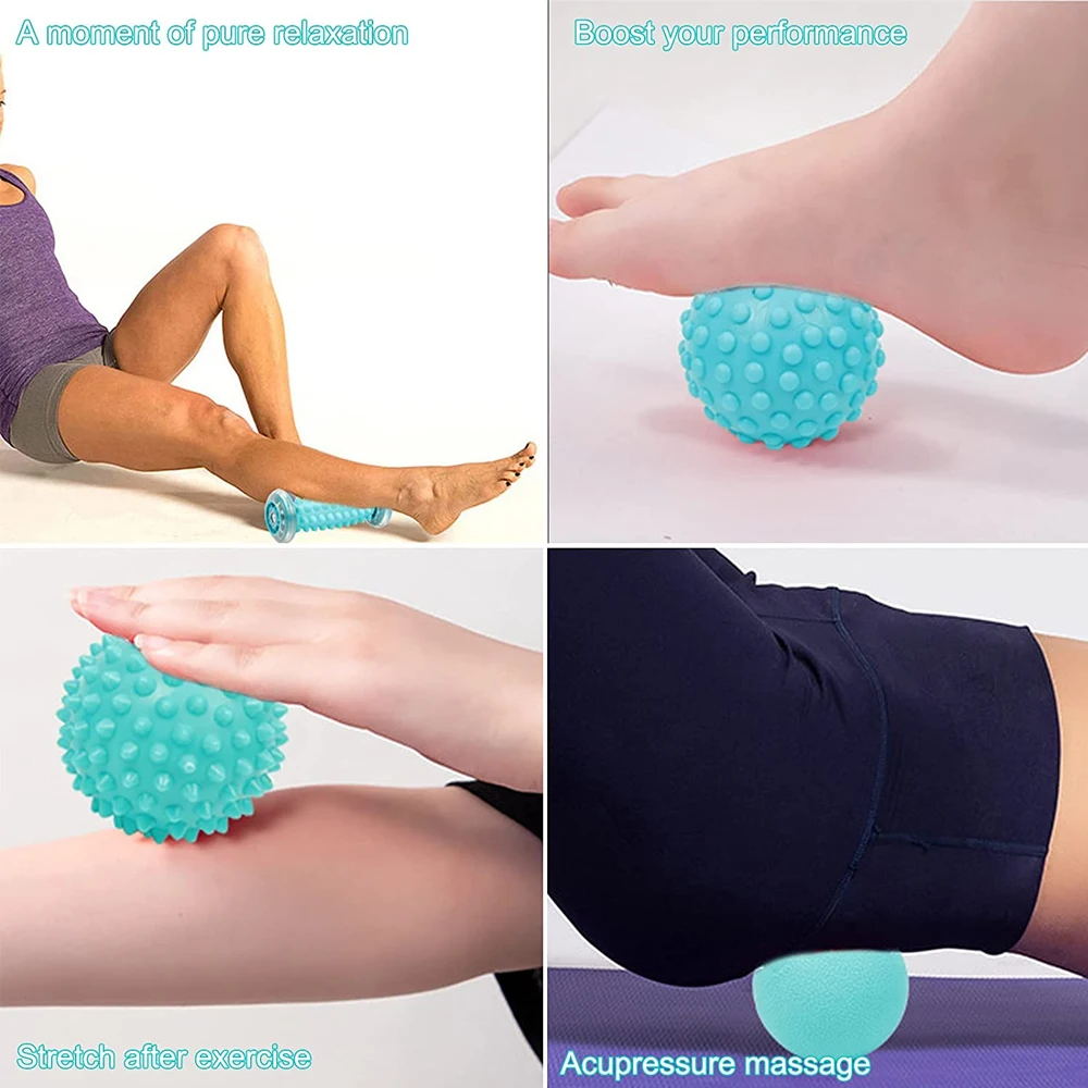Ролик для массажа ног шар для подошвенного фасциита, ролик для ног и мяч для массажа с шипами, снятие боли в своде стопы, терапия глубоким триггером | AliExpress