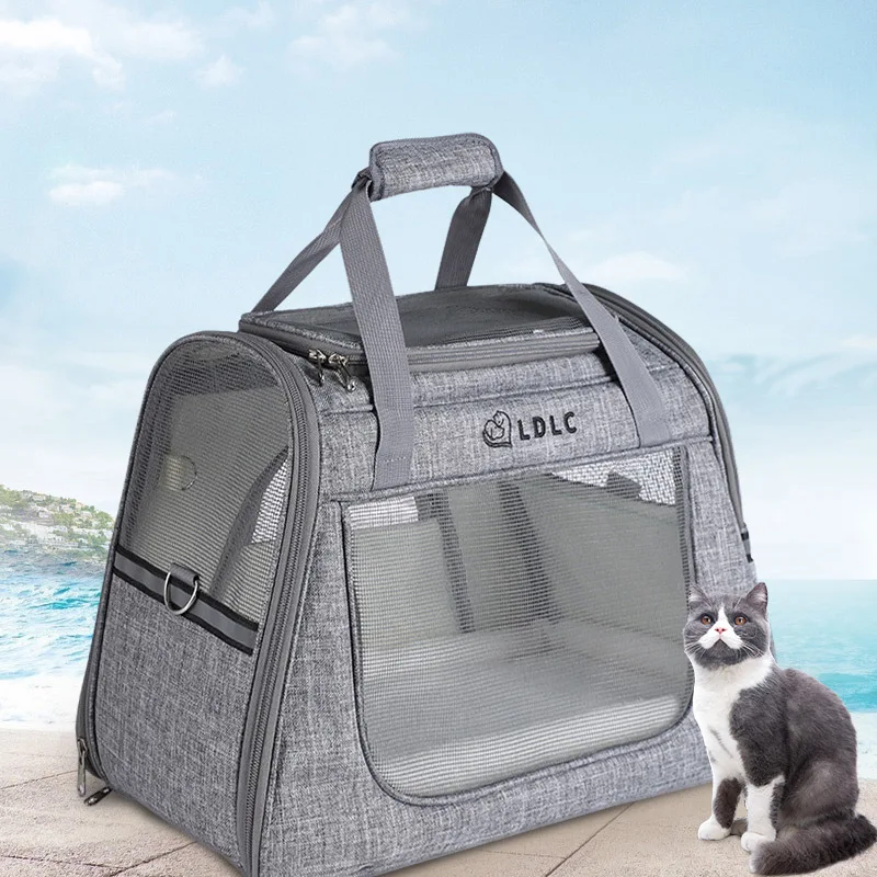 

Портативная переноска для собак и кошек, дорожная Воздухопроницаемая сетчатая сумка для щенков и маленьких собак, чихуахуа