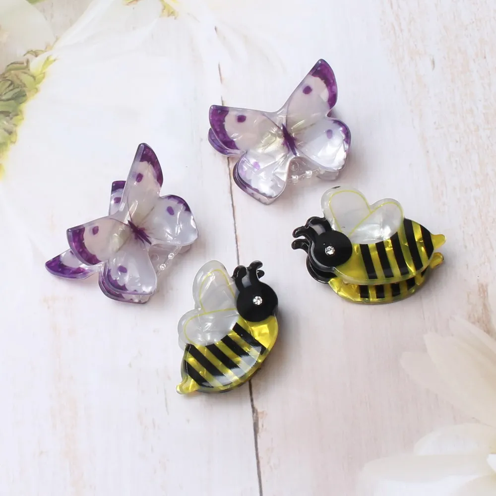 4 упаковки заколка для волос маленькая с изображением ромашки женщин и девочек