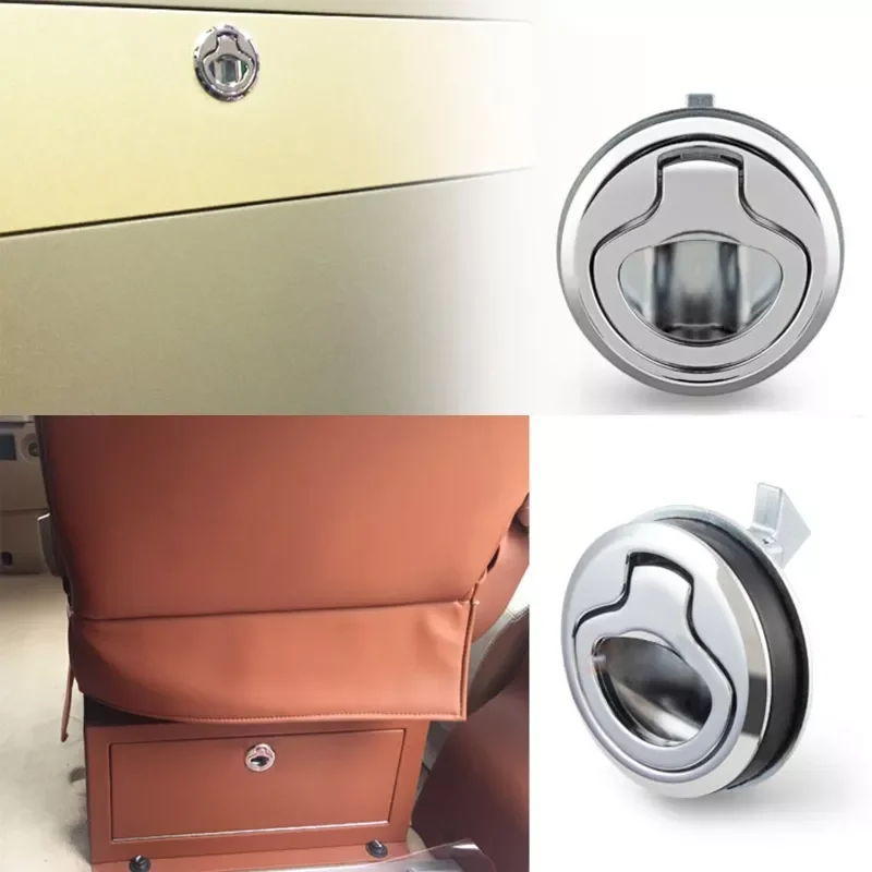 

Flush Door Pull Hatch Slam Latch Embedded Pulling Ring Lock Marine Deck Cabin Hardware Boating Equipment
