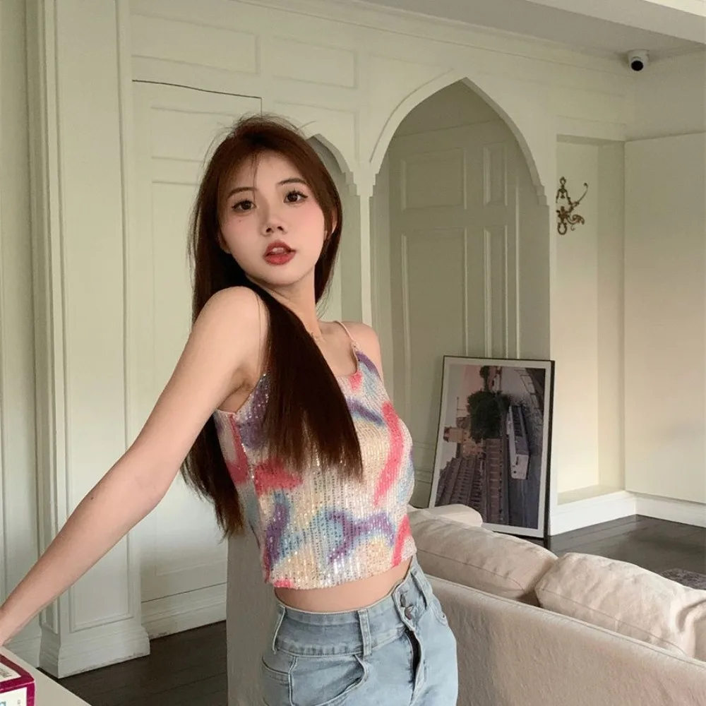 Модный летний сексуальный жилет на бретельках Спайс для девочек Милая