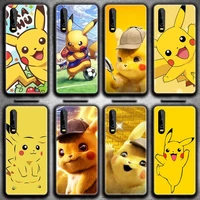cute cartoon pikachu phone case for huawei p20 p30 p40 lite e pro mate 40 30 20 pro p smart 2020