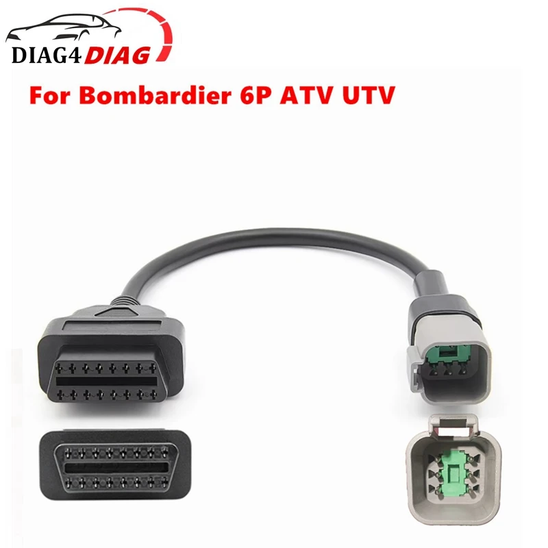 

Диагностический адаптер OBD2 6Pin к 16PIN Female, кабель для BRP 6PIN MOTO ATV UTV, соединительная линия для мотоциклов
