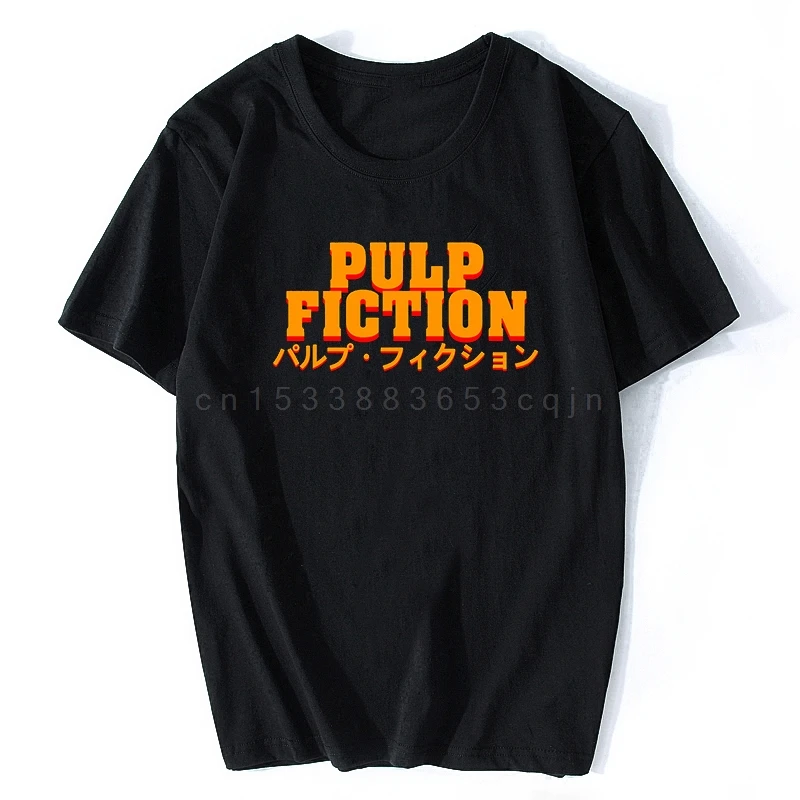 

Movie Wallace Pulp Fiction T Shirt Men/Male Fashion Summer Quentin Tarantino T-shirt Hip Hop Printed Top Tee Plus Size