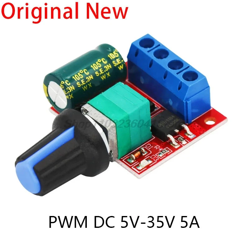 Mini 5A 90W PWM 12V Φ Модуль 4 5 V-35V Регулируемый регулятор скорости переключатель