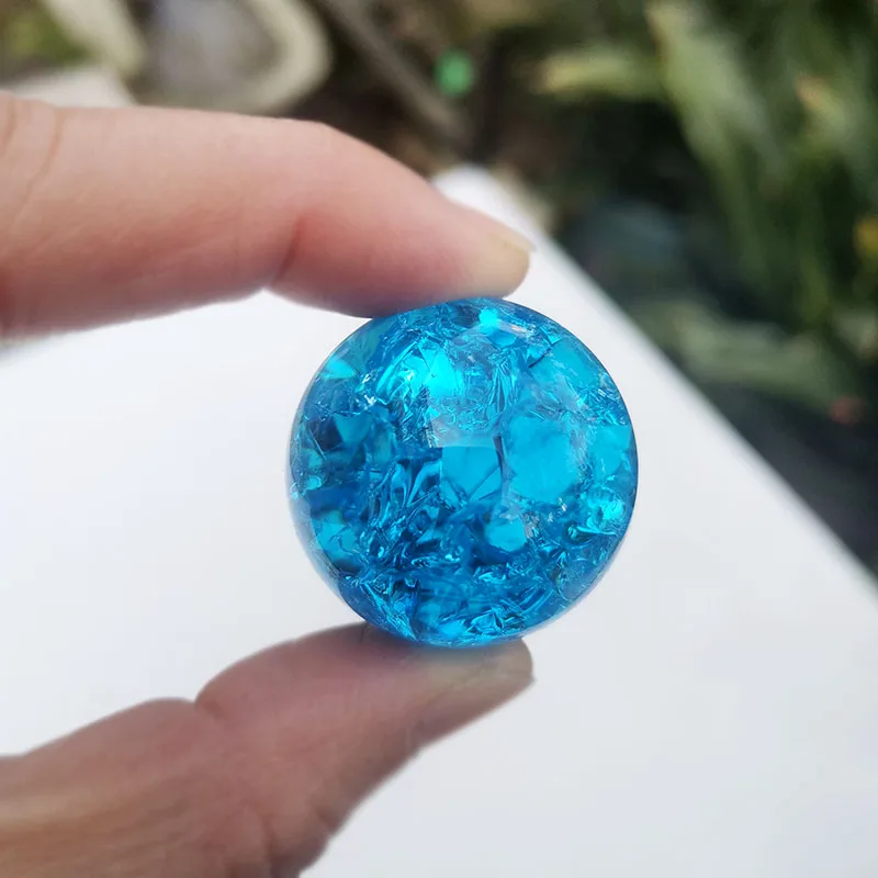 

9 цветов 30 мм хрустальный ледяной шар, фонтан, бонсай, стеклянная сфера, украшения для домашнего декора, фигурка фэн-шуй, мрамор, волшебный подарок