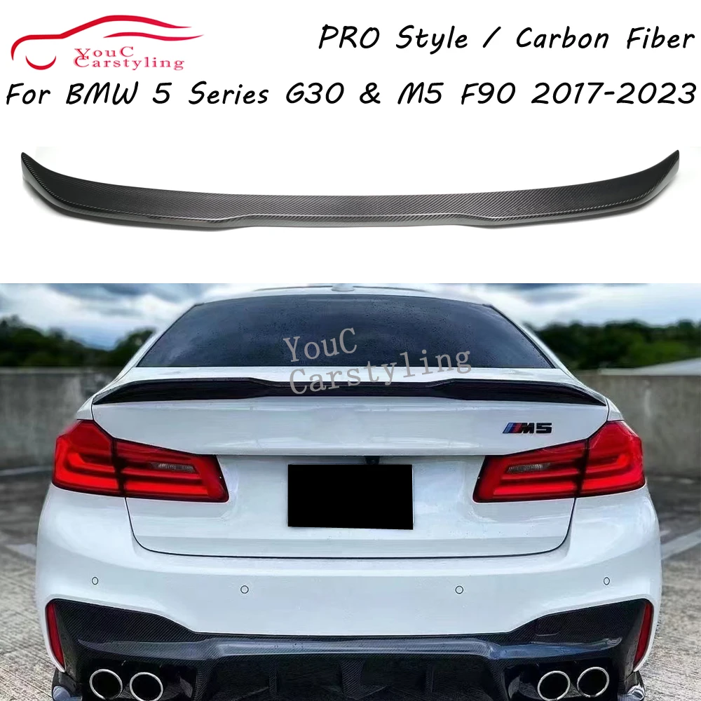 Задний спойлер G30 из настоящего углеродного волокна PRO/CS/M/M4/P/PSM для BMW 5 серии M5 F90 520i