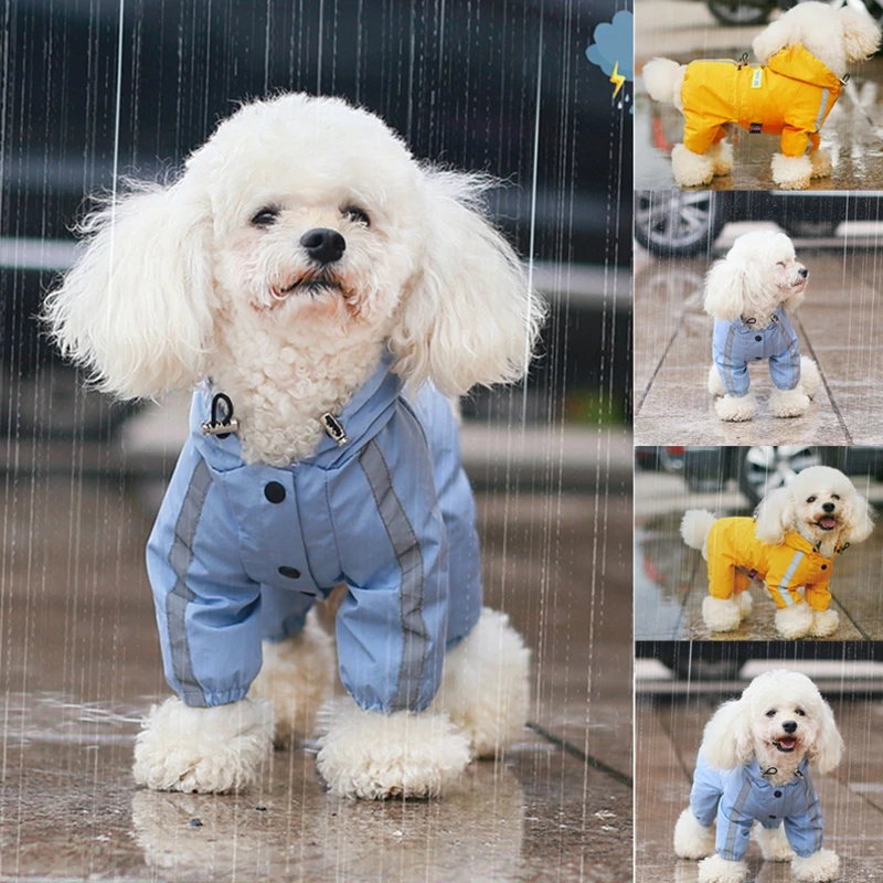 

Светоотражающий дождевик для собак, водонепроницаемая сетчатая дышащая дождевая куртка для собак, пальто, одежда, толстовки, комбинезон, дождевики, толстовки для щенков