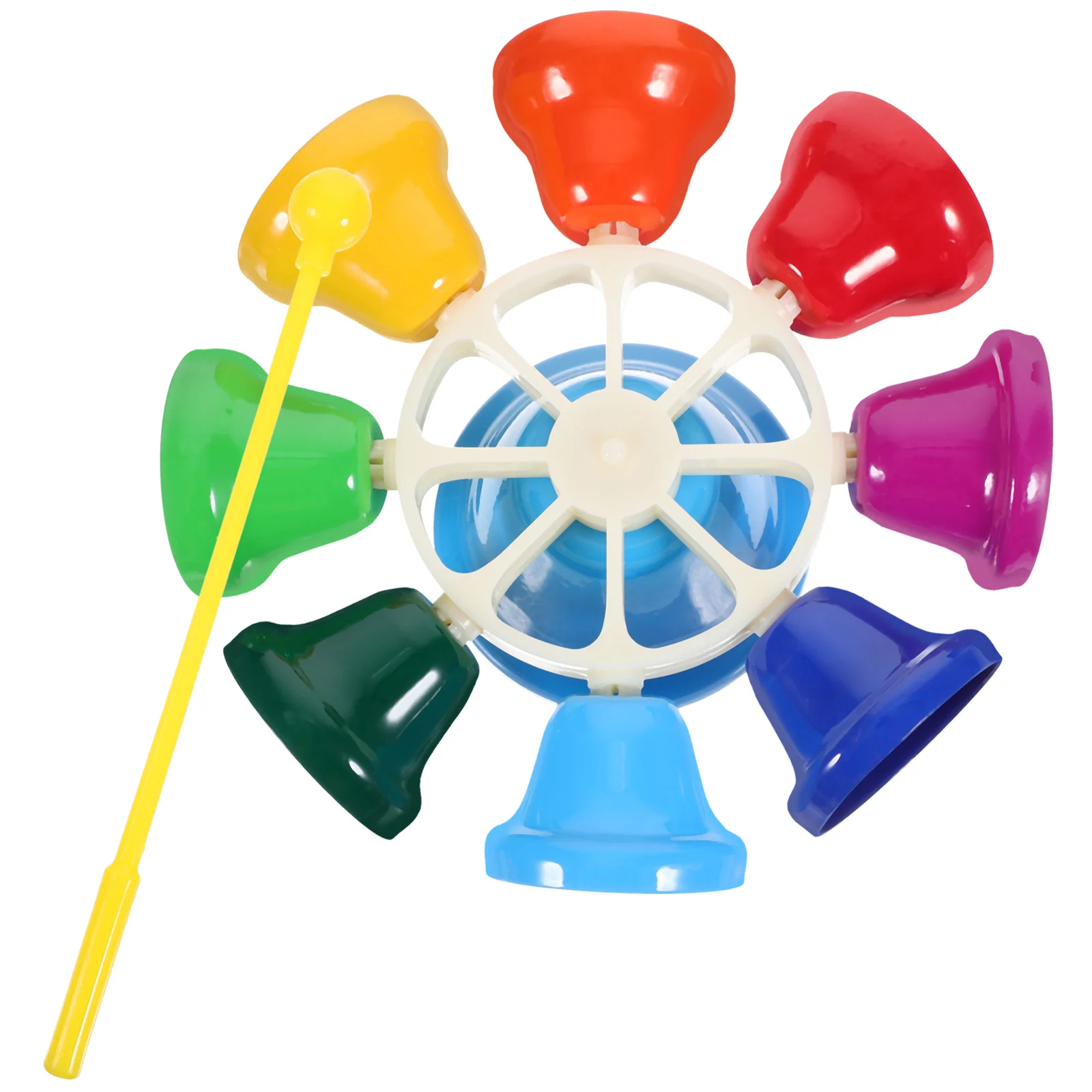 

8 Tone Clock Practical Musical Bell Percussion Instrument Rotary Wood Puzzles Adults Wooden