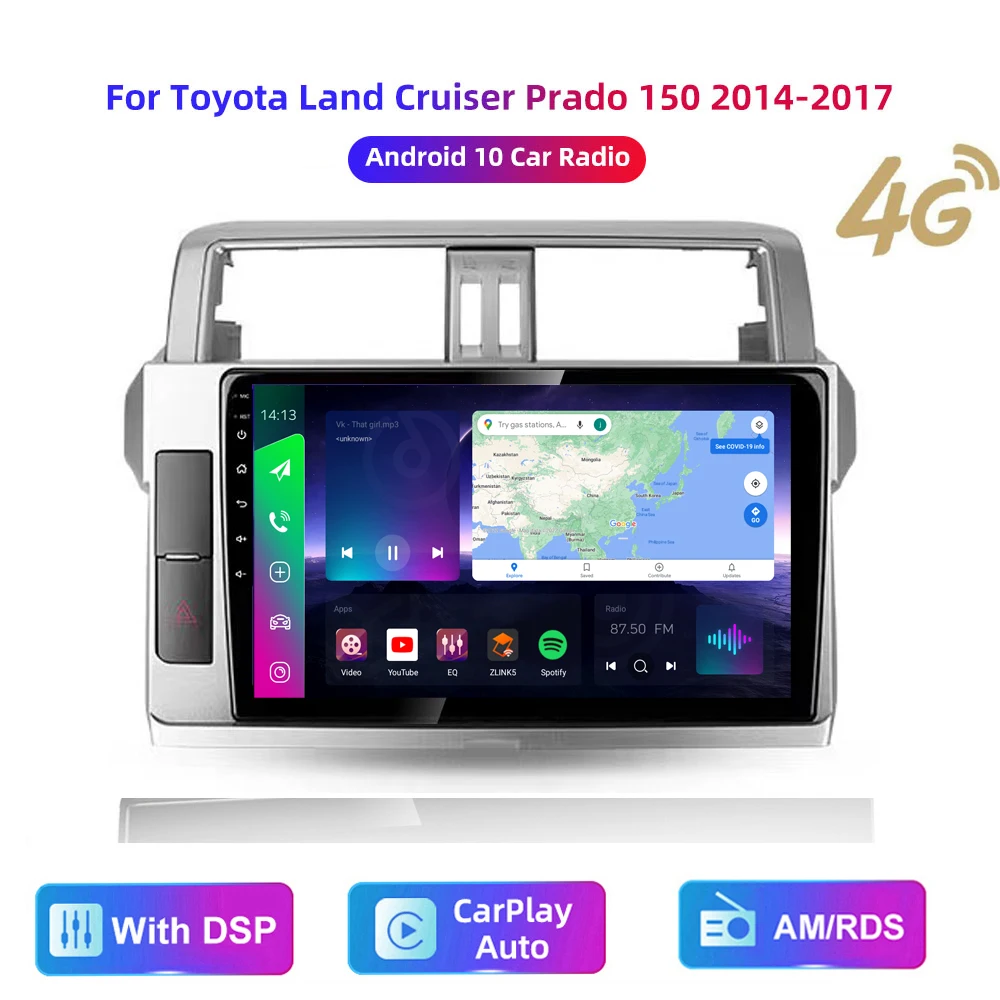 HD мультимедийный автомобильный стерео-радиоприемник Android видеонаблюдение GPS Carplay