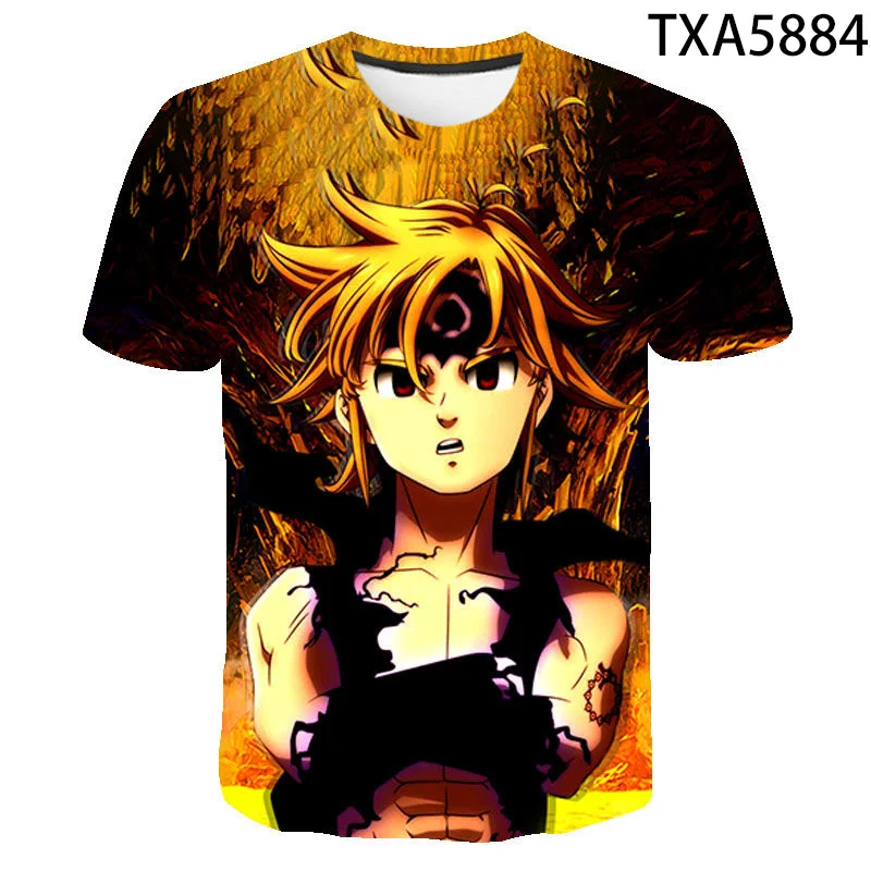 

3D T Shirts The Seven Deadly Sins Nana Anime Casual Streetwear Boy Girl Kids Fashion Men Women Children Printed T-shirt Tops Tee
