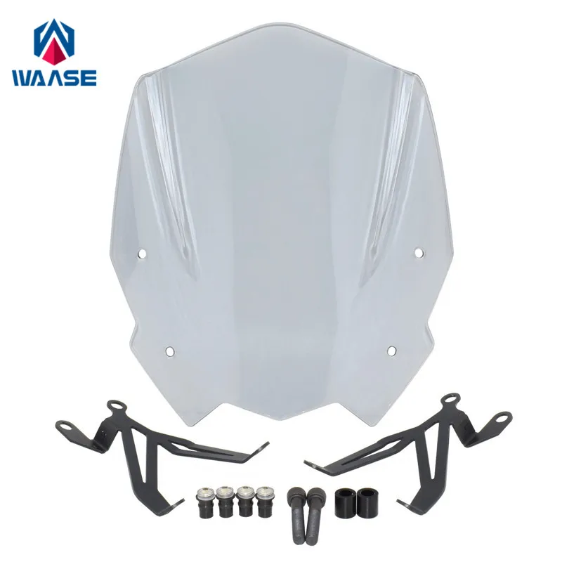 

waase Motorbike For BMW G310R 2017 2018 2019 Windscreen Windshield Shield Screen With Bracket