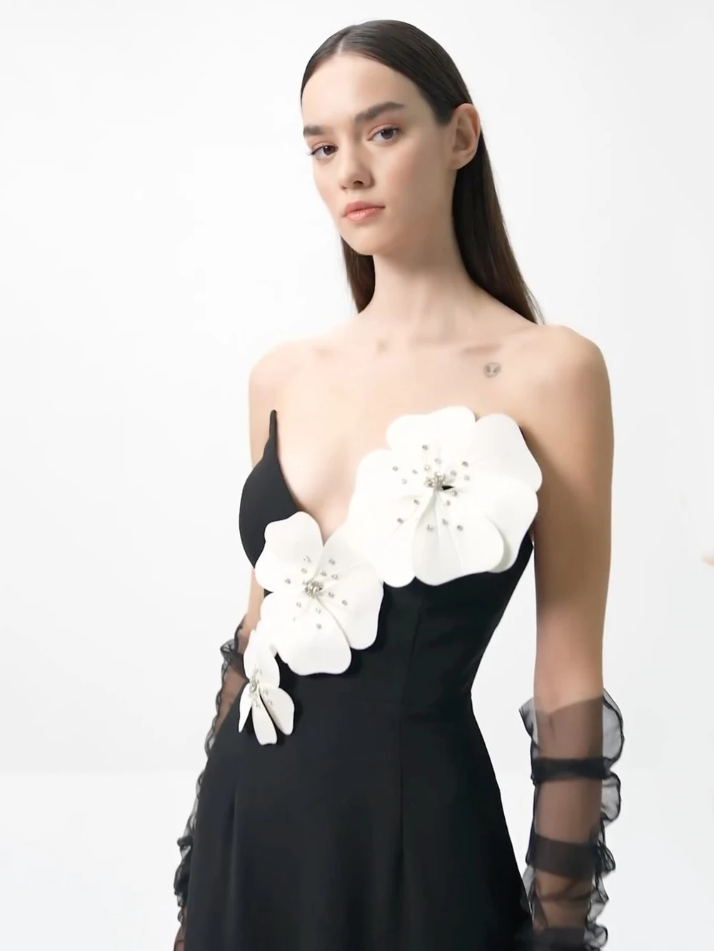 Новинка лета 2024 женское шикарное платье с красивым цветочным дизайном со