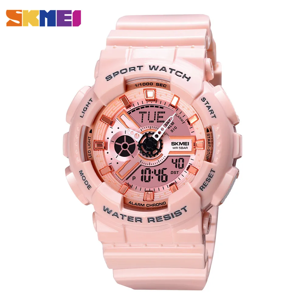 

SKMEI Youth Fashion Cool Wristwatch LED Light Digital Men WomenWatches Waterproof World Time Chrono Clock Reloj Hombre 2 Size