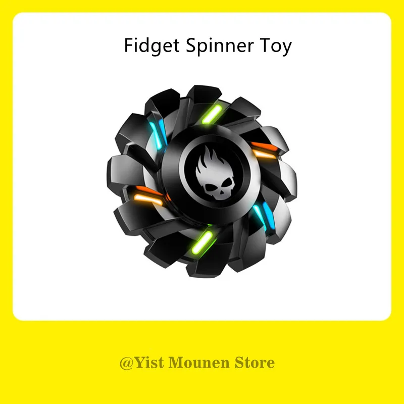Enlarge New Metal Luminous Fidget Spinner Toys Adults EDC Antistress Hand Spinner Toys Children Stress Relief Spinning Top Dropshipping