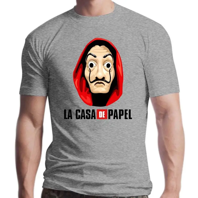 

Новинка, забавная футболка La Casa De Papel, бумажный дом, мужская и женская хлопковая футболка с коротким рукавом и принтом бумажного дома, уличны...