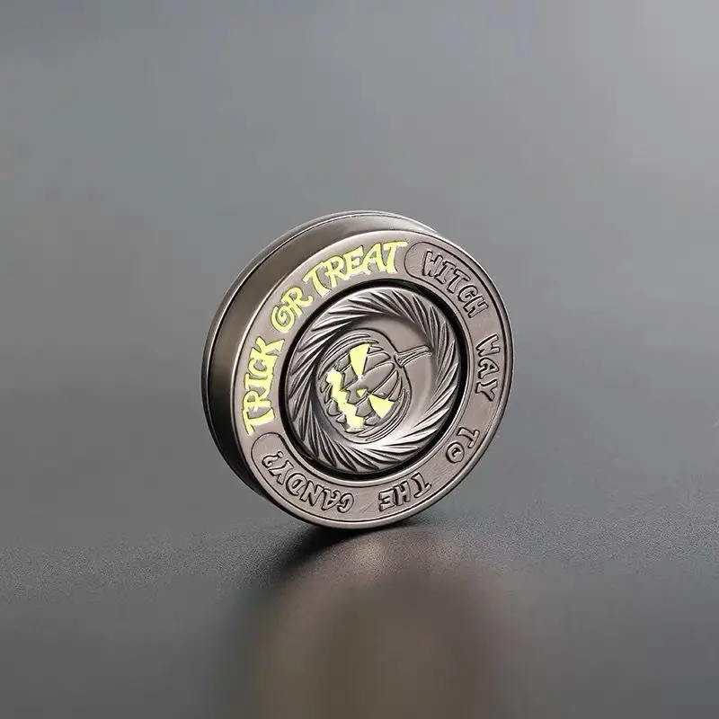 

EDC Fidget Sliders Fidget Toys Stress Relief For Adults Magnetic Metal Fidget Spinner evil pumpkin two-color trend artifact
