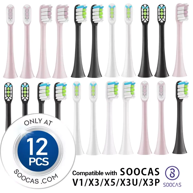 

For SOOCAS X3 Series Replacement ToothBrush Head Refill for Sonic Brush Heads V1/X3/X5/X3U/X3P