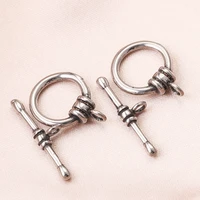 2 sets retro stainless steel ot clasps buckle toggle clasp connectors for diy bracelet jewelry making necklace