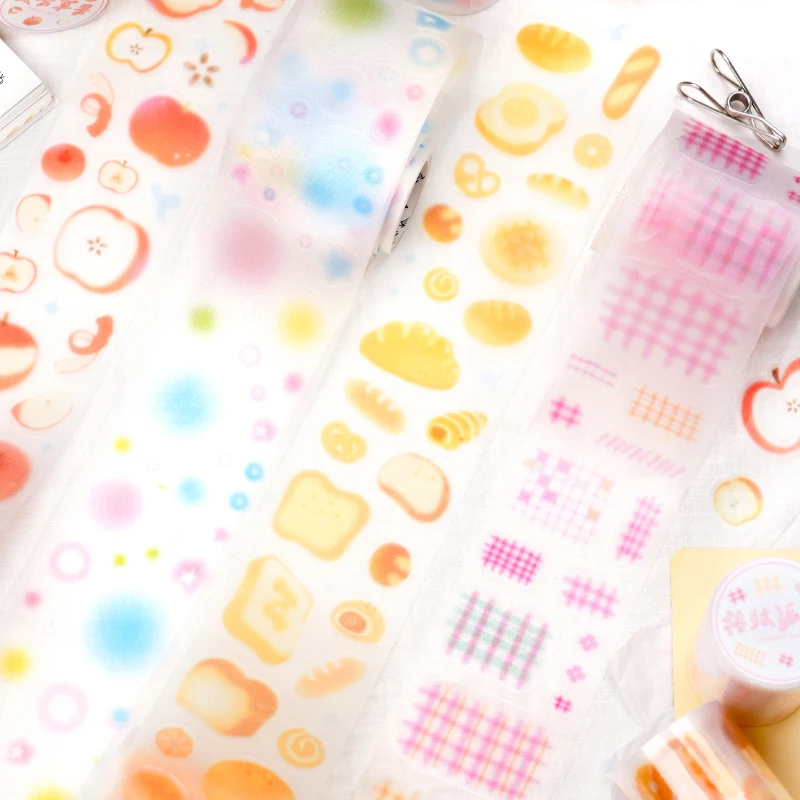 Yoofun 6x200 см слегка милая декоративная клейкая лента Junk Journal DIY японская маскировка