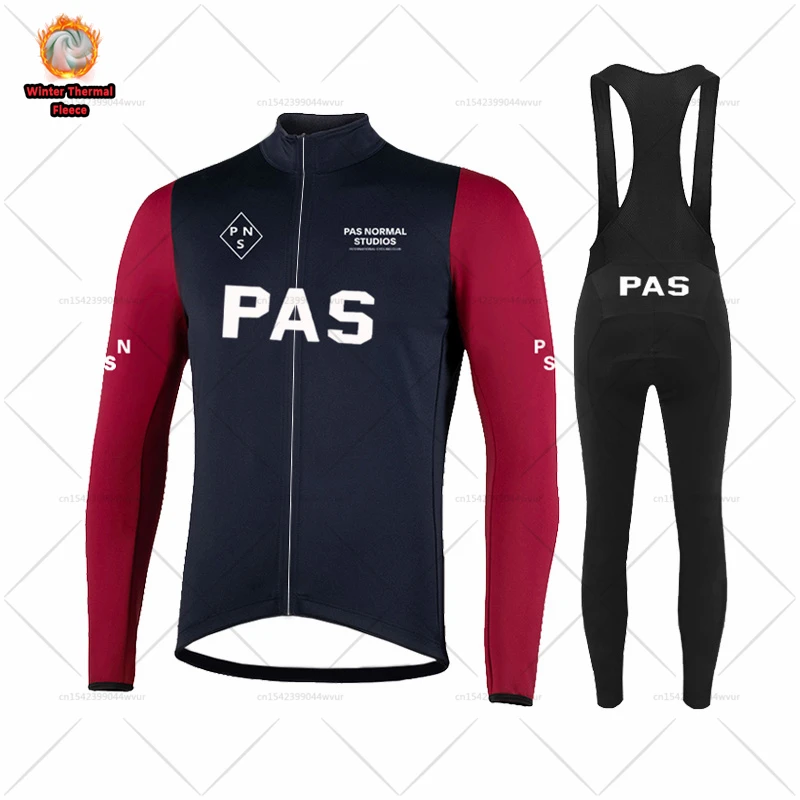

2022 pas normal studios Winter Fleece Cycling Jersey set PNS Cycling Clothing Bike Thermal Bib Pants Ropa ciclismo MTB uniform