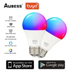Умная светодиодсветильник лампа Tuya 15 Вт с Wi-Fi, 100-240 В, E27, B22, RGB, светодиодная лампа с регулируемой яркостью, приложение Smart Life для Google Home, Alexa, Яндекс. Алисы