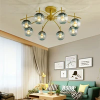 loft style retro chandelier bedroom lamp home decoration indoor hanging lamps design creative glass ball pendant lights fixtures