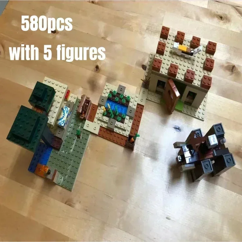 580 шт. строительные блоки Ви Villager Raid подходят для 21160 кирпичи игрушки детей