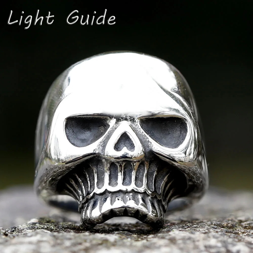 

Men's Vintage Skull Ring Gothic 316L Stainless Steel Biker Rings For Men Women Punk Motorcycle Band Jewelry Gift Dropshipping