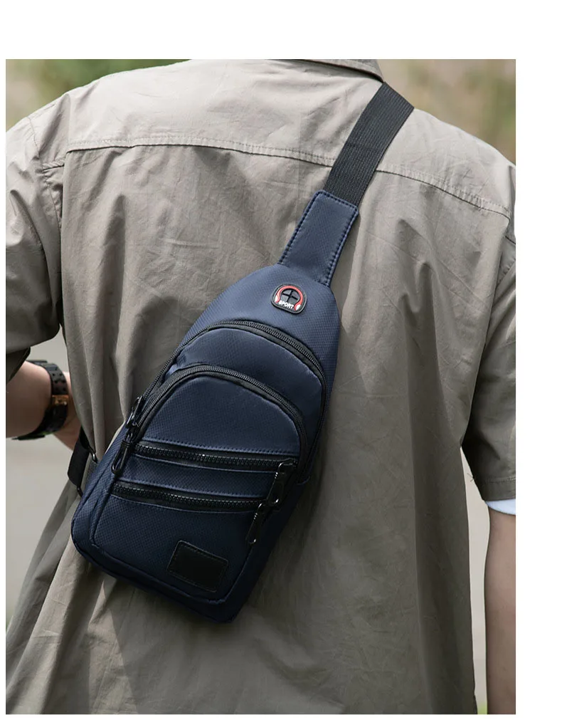 2022 Summer Oxford Riding Sports Men chest bag Outdoor Wearable Man Shoulder bag Solid Casual Man belt pouch New sacoche homme