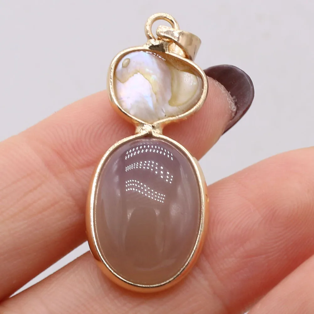 Оптовая продажа подвеска из ракушек и натурального камня агат Подвески для