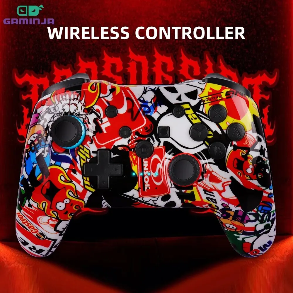 Геймпад беспроводной с Bluetooth для Nintendo Switch ПК Windows 7/8/10 двойная вибрация 6-осевой