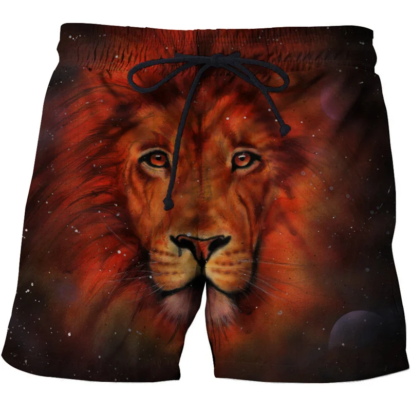 

New Lion Graphic Shorts Pants Men 3D Printed Beach Shorts Bermuda Surf Swimsuit homme 2023 Summer Swim Trunks ropa hombre Shorts